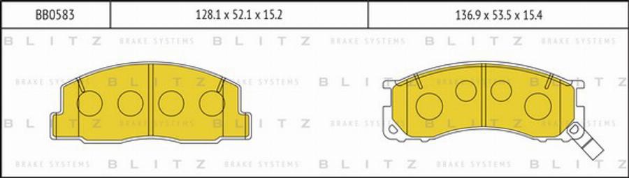 Blitz BB0583 - Kit de plaquettes de frein, frein à disque cwaw.fr