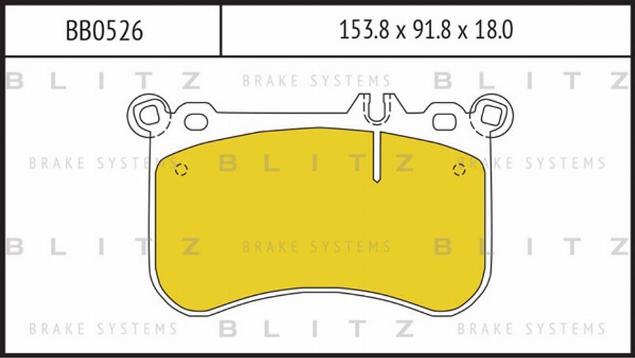 Blitz BB0526 - Kit de plaquettes de frein, frein à disque cwaw.fr