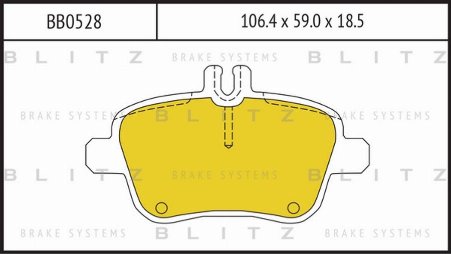 Blitz BB0528 - Kit de plaquettes de frein, frein à disque cwaw.fr