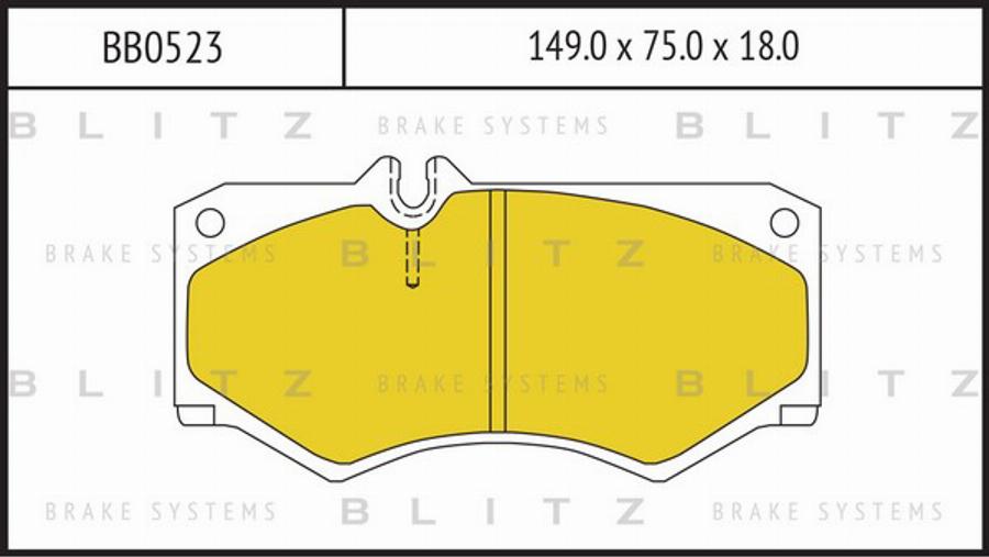 Blitz BB0523 - Kit de plaquettes de frein, frein à disque cwaw.fr