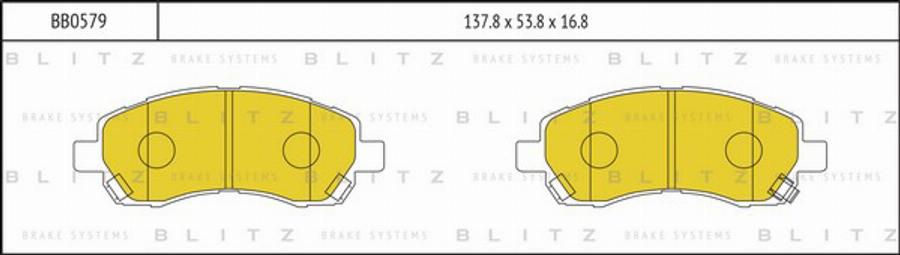 Blitz BB0579 - Kit de plaquettes de frein, frein à disque cwaw.fr