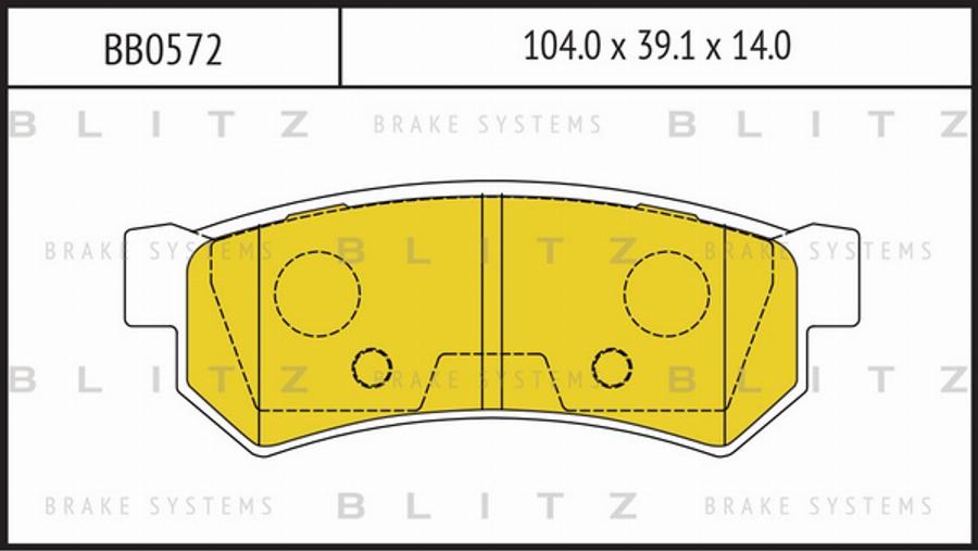 Blitz BB0572 - Kit de plaquettes de frein, frein à disque cwaw.fr