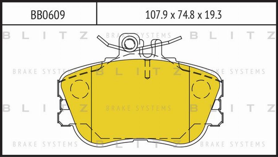 Blitz BB0609 - Kit de plaquettes de frein, frein à disque cwaw.fr