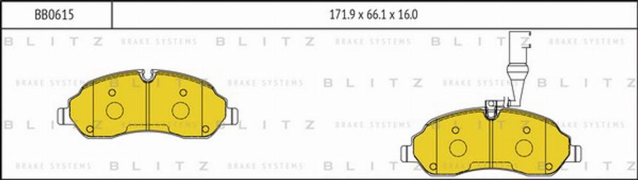 Blitz BB0615 - Kit de plaquettes de frein, frein à disque cwaw.fr