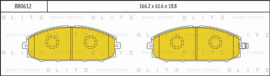 Blitz BB0612 - Kit de plaquettes de frein, frein à disque cwaw.fr