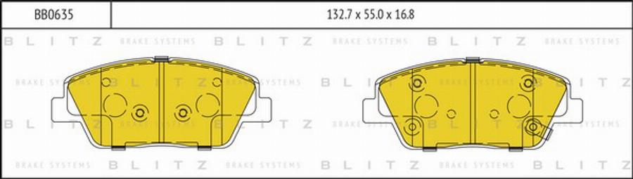 Blitz BB0635 - Kit de plaquettes de frein, frein à disque cwaw.fr