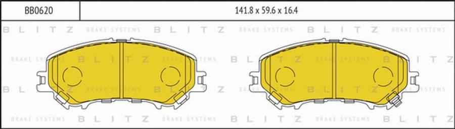 Blitz BB0620 - Kit de plaquettes de frein, frein à disque cwaw.fr