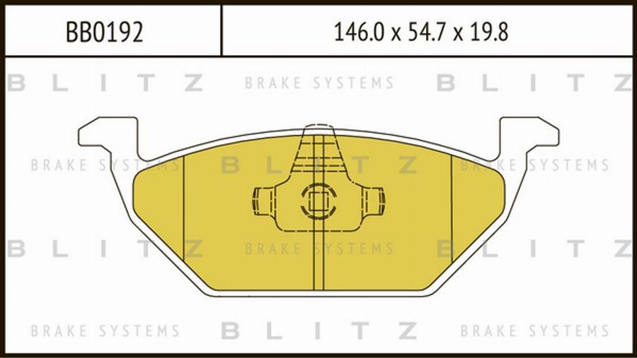 Blitz BB0192 - Kit de plaquettes de frein, frein à disque cwaw.fr