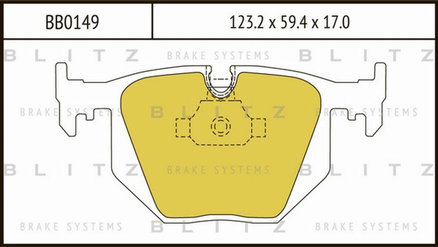 Blitz BB0149 - Kit de plaquettes de frein, frein à disque cwaw.fr