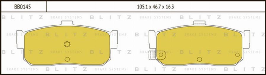 Blitz BB0145 - Kit de plaquettes de frein, frein à disque cwaw.fr