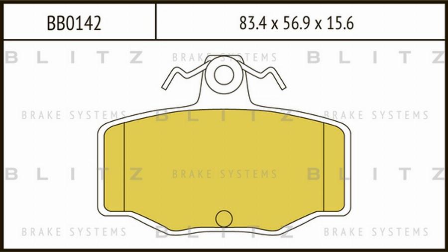 Blitz BB0142 - Kit de plaquettes de frein, frein à disque cwaw.fr