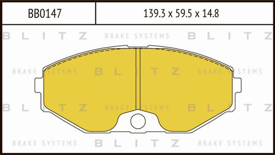 Blitz BB0147 - Kit de plaquettes de frein, frein à disque cwaw.fr