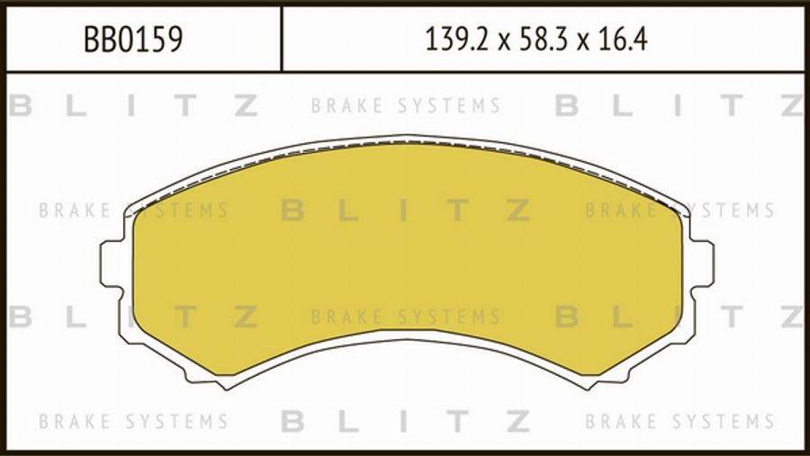 Blitz BB0159 - Kit de plaquettes de frein, frein à disque cwaw.fr