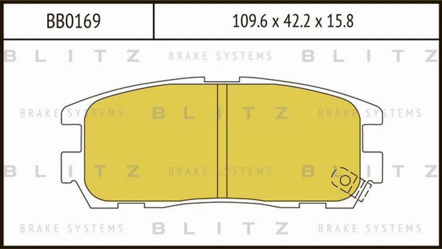 Blitz BB0169 - Kit de plaquettes de frein, frein à disque cwaw.fr