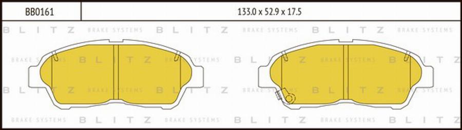 Blitz BB0161 - Kit de plaquettes de frein, frein à disque cwaw.fr