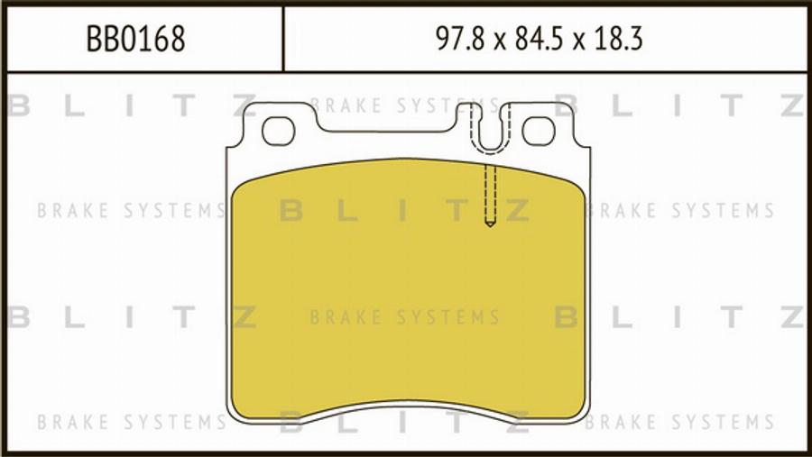 Blitz BB0168 - Kit de plaquettes de frein, frein à disque cwaw.fr