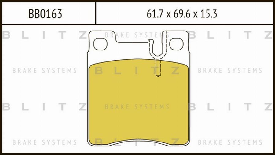 Blitz BB0163 - Kit de plaquettes de frein, frein à disque cwaw.fr