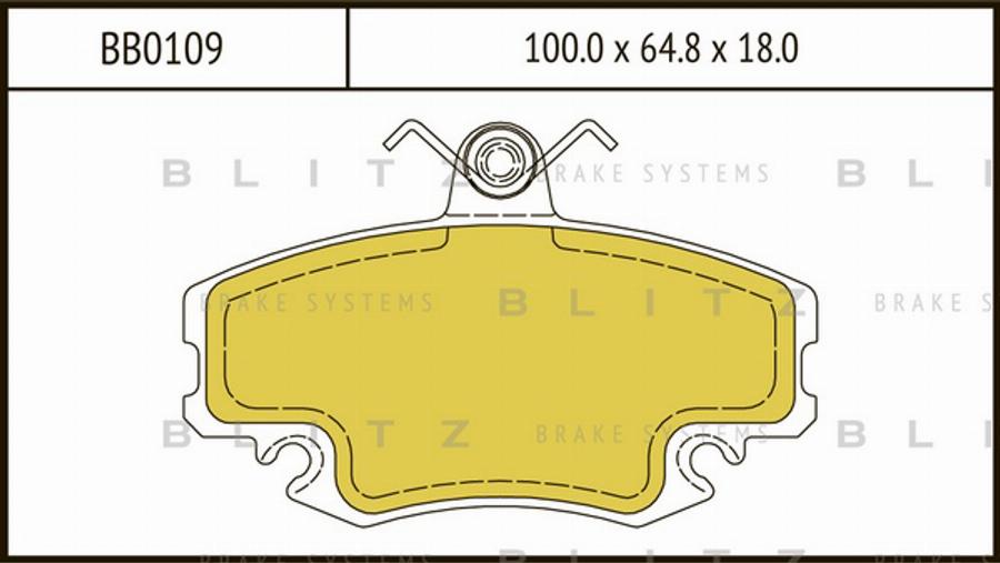 Blitz BB0109 - Kit de plaquettes de frein, frein à disque cwaw.fr