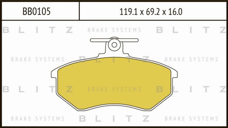 Blitz BB0105 - Kit de plaquettes de frein, frein à disque cwaw.fr