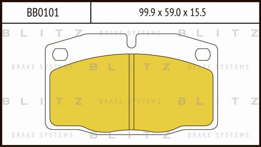 Blitz BB0101 - Kit de plaquettes de frein, frein à disque cwaw.fr