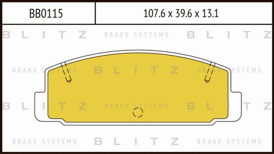 Blitz BB0115 - Kit de plaquettes de frein, frein à disque cwaw.fr