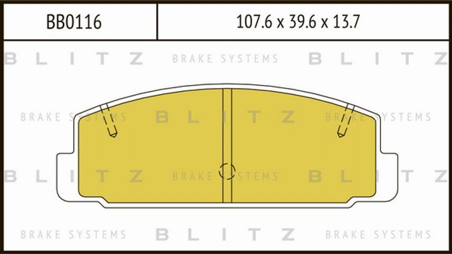 Blitz BB0116 - Kit de plaquettes de frein, frein à disque cwaw.fr