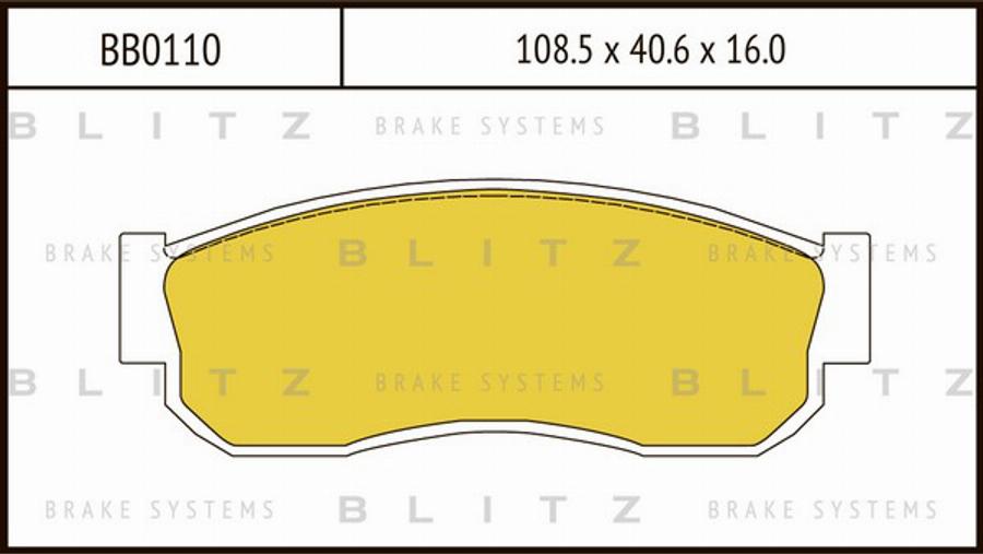 Blitz BB0110 - Kit de plaquettes de frein, frein à disque cwaw.fr