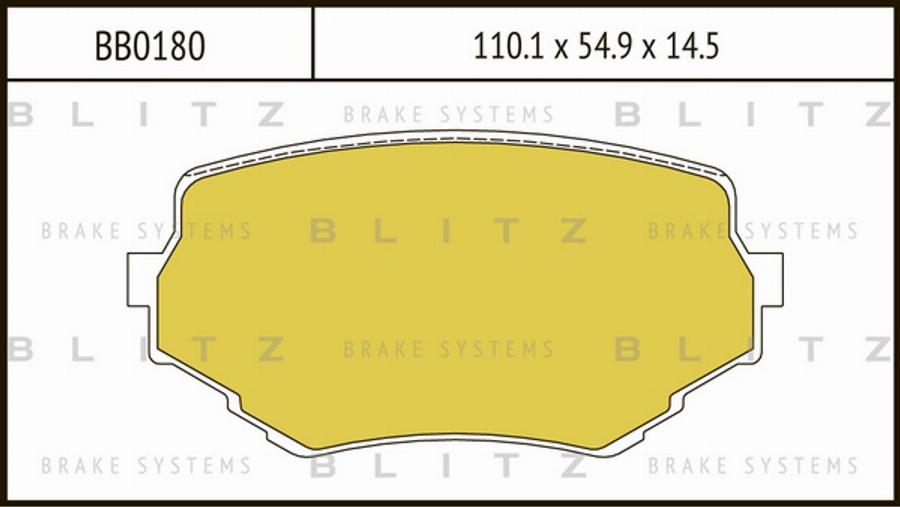 Blitz BB0180 - Kit de plaquettes de frein, frein à disque cwaw.fr