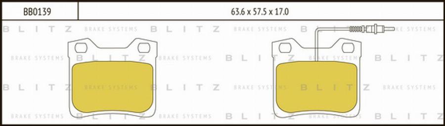 Blitz BB0139 - Kit de plaquettes de frein, frein à disque cwaw.fr