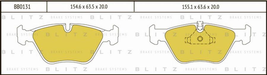 Blitz BB0131 - Kit de plaquettes de frein, frein à disque cwaw.fr