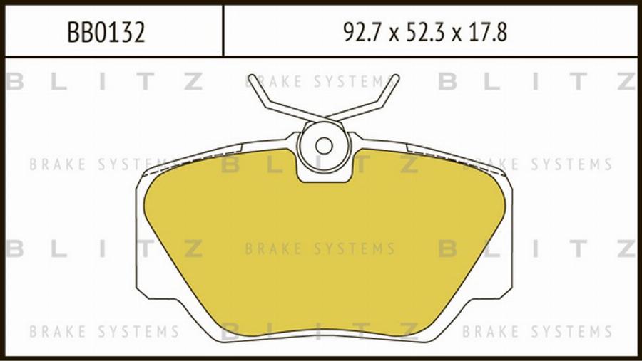 Blitz BB0132 - Kit de plaquettes de frein, frein à disque cwaw.fr