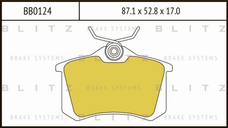 Blitz BB0124 - Kit de plaquettes de frein, frein à disque cwaw.fr