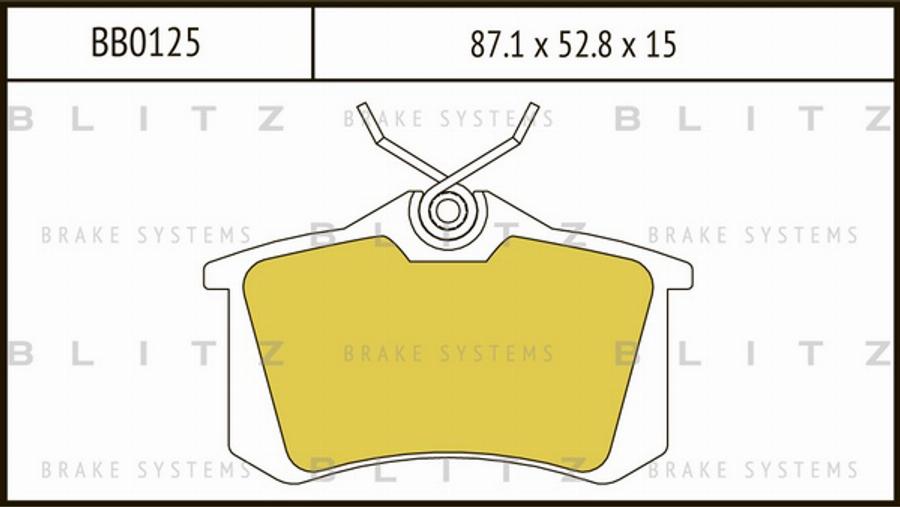 Blitz BB0125 - Kit de plaquettes de frein, frein à disque cwaw.fr