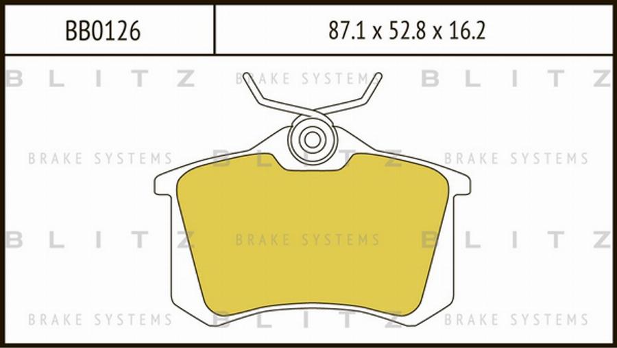 Blitz BB0126 - Kit de plaquettes de frein, frein à disque cwaw.fr