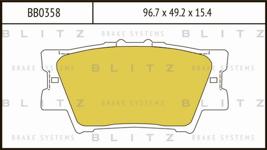 Blitz BB0358 - Kit de plaquettes de frein, frein à disque cwaw.fr