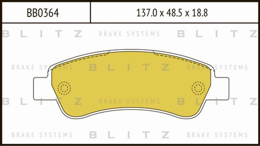 Blitz BB0364 - Kit de plaquettes de frein, frein à disque cwaw.fr