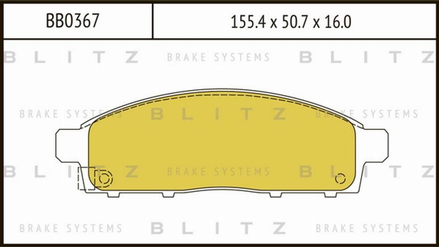 Blitz BB0367 - Kit de plaquettes de frein, frein à disque cwaw.fr