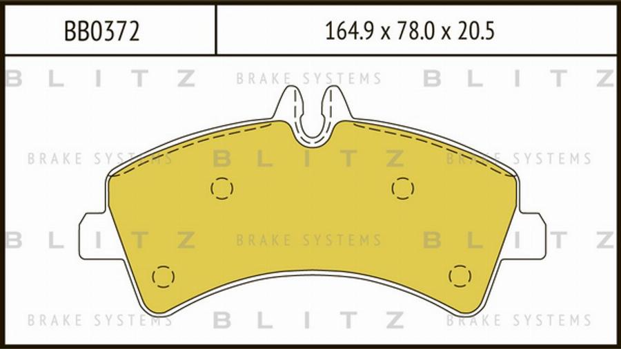 Blitz BB0372 - Kit de plaquettes de frein, frein à disque cwaw.fr