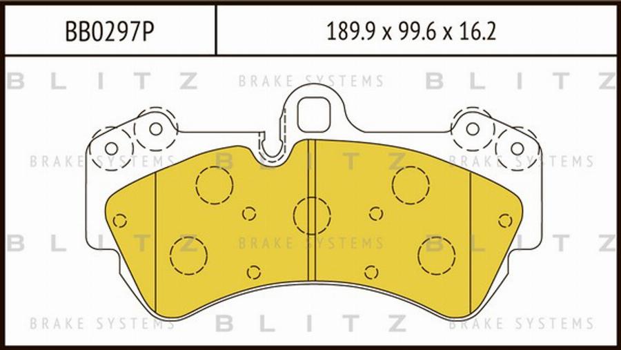 Blitz BB0297P - Kit de plaquettes de frein, frein à disque cwaw.fr