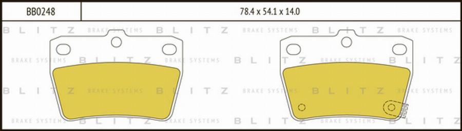 Blitz BB0248 - Kit de plaquettes de frein, frein à disque cwaw.fr