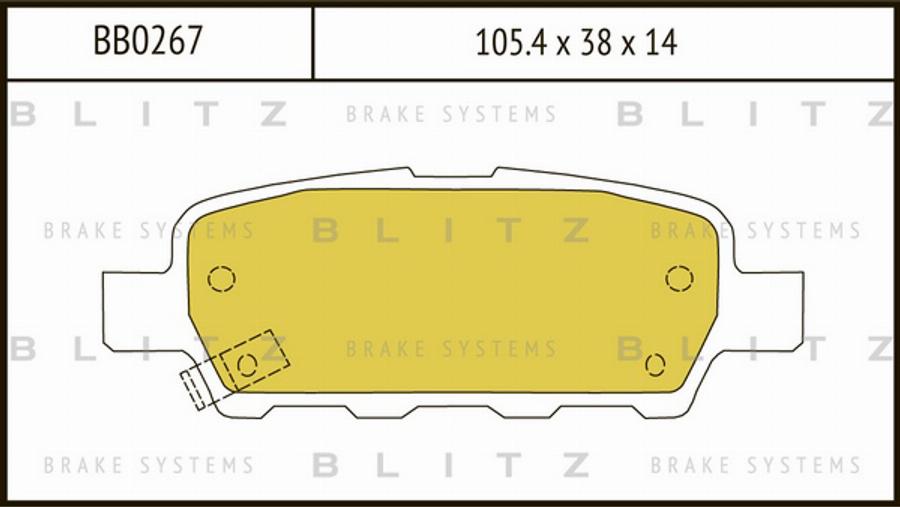 Blitz BB0267 - Kit de plaquettes de frein, frein à disque cwaw.fr