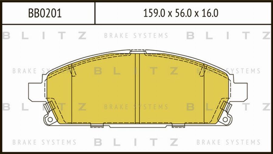 Blitz BB0201 - Kit de plaquettes de frein, frein à disque cwaw.fr