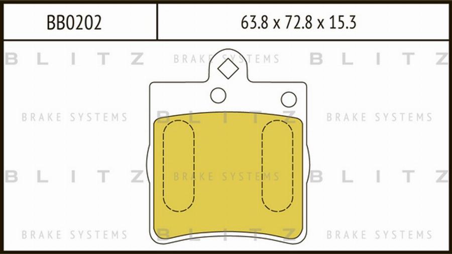 Blitz BB0202 - Kit de plaquettes de frein, frein à disque cwaw.fr