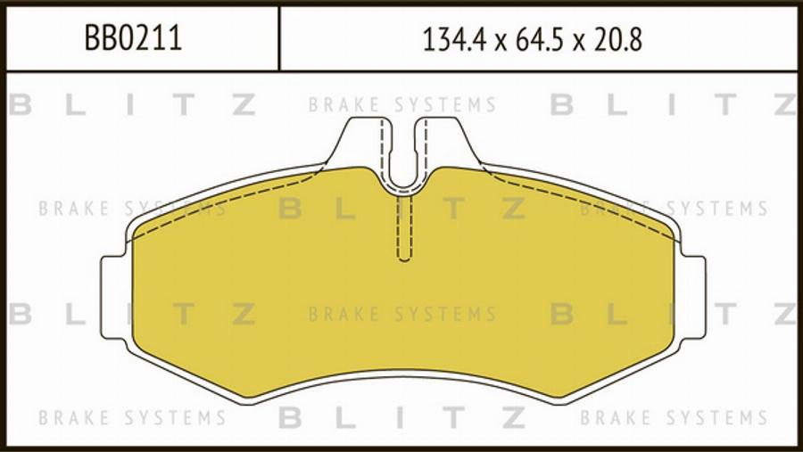 Blitz BB0211 - Kit de plaquettes de frein, frein à disque cwaw.fr