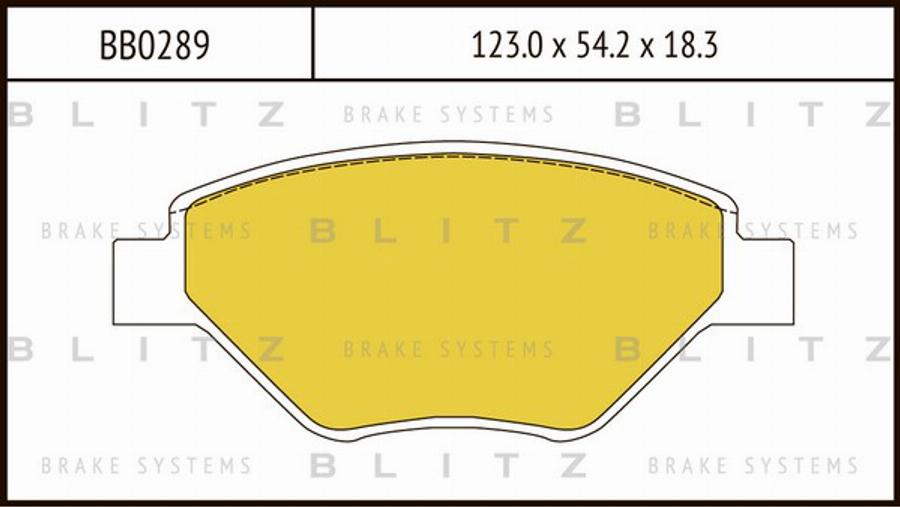 Blitz BB0289 - Kit de plaquettes de frein, frein à disque cwaw.fr