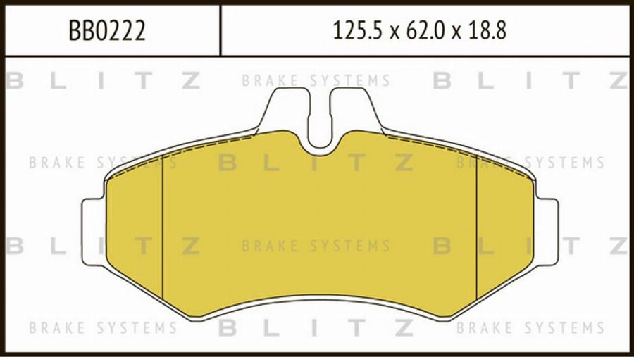 Blitz BB0222 - Kit de plaquettes de frein, frein à disque cwaw.fr