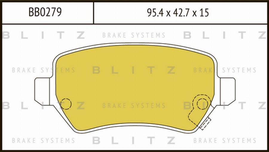 Blitz BB0279 - Kit de plaquettes de frein, frein à disque cwaw.fr