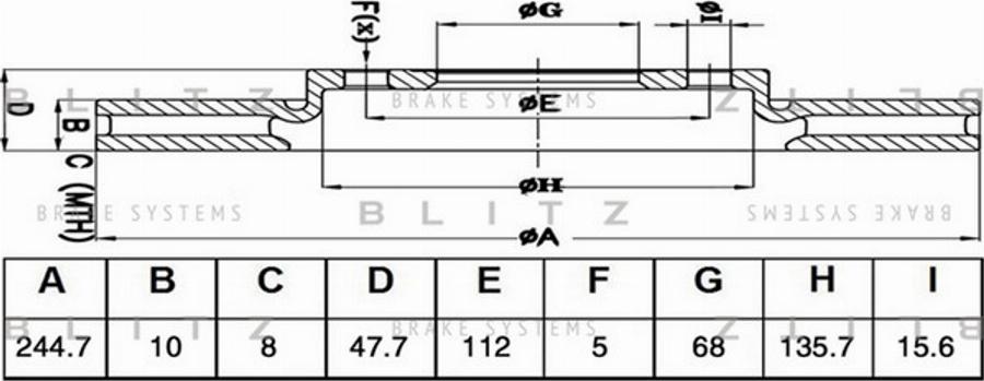 Blitz BS0490 - Disque de frein cwaw.fr