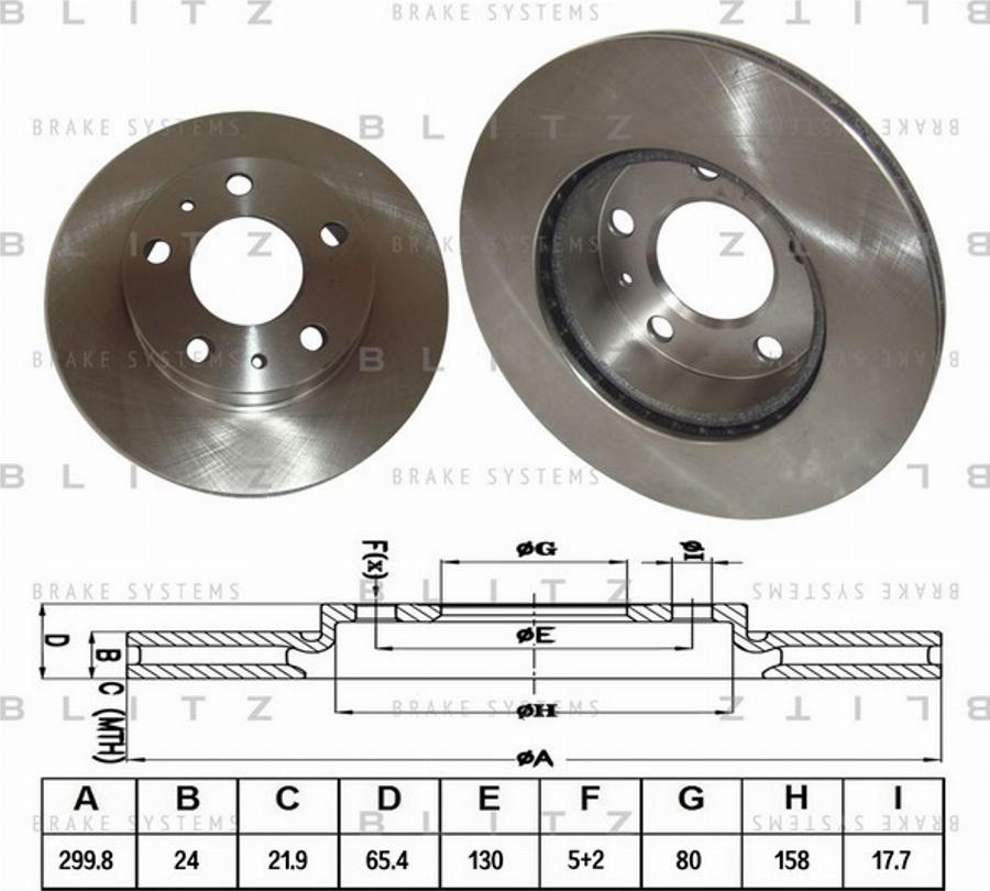 Blitz BS0148 - Disque de frein cwaw.fr