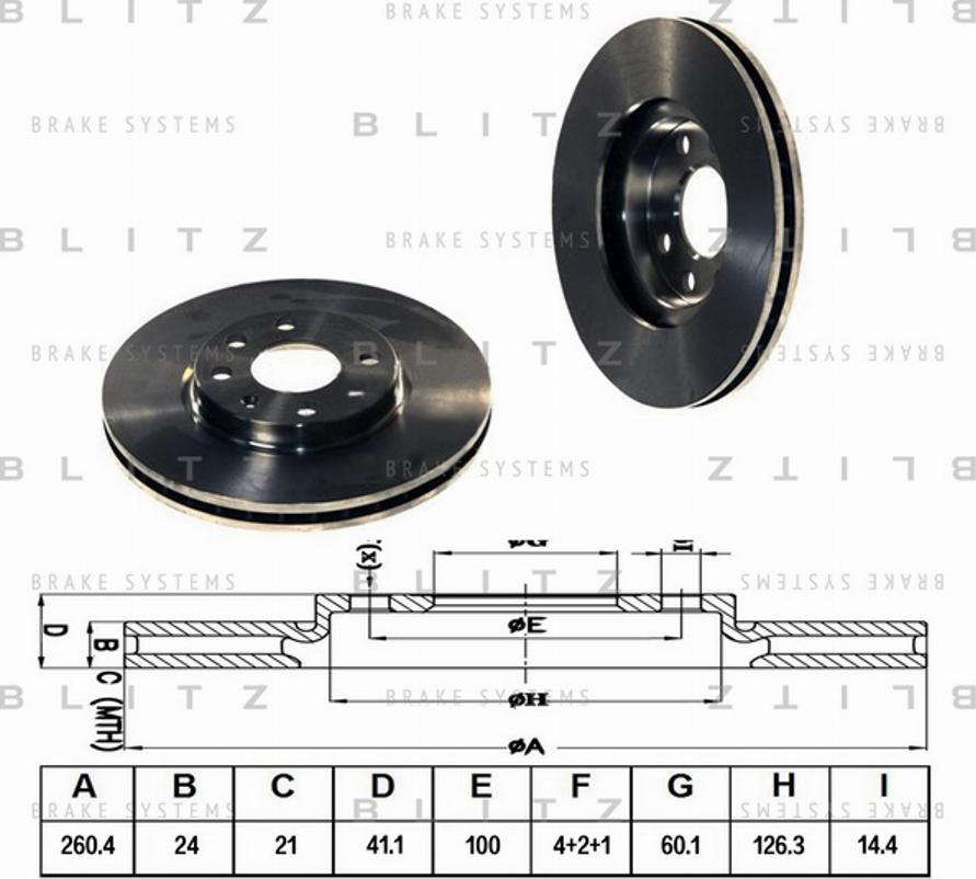 Blitz BS0143 - Disque de frein cwaw.fr